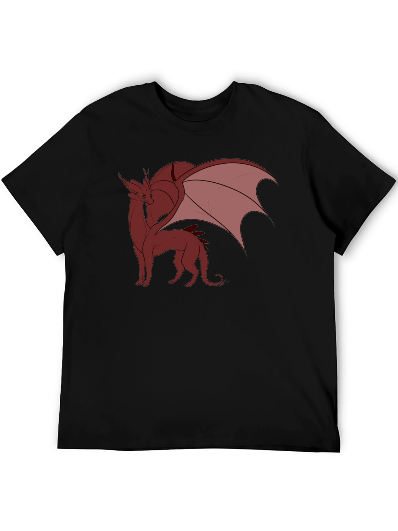 Dragon Graphic Tee - Black Cotton Blend