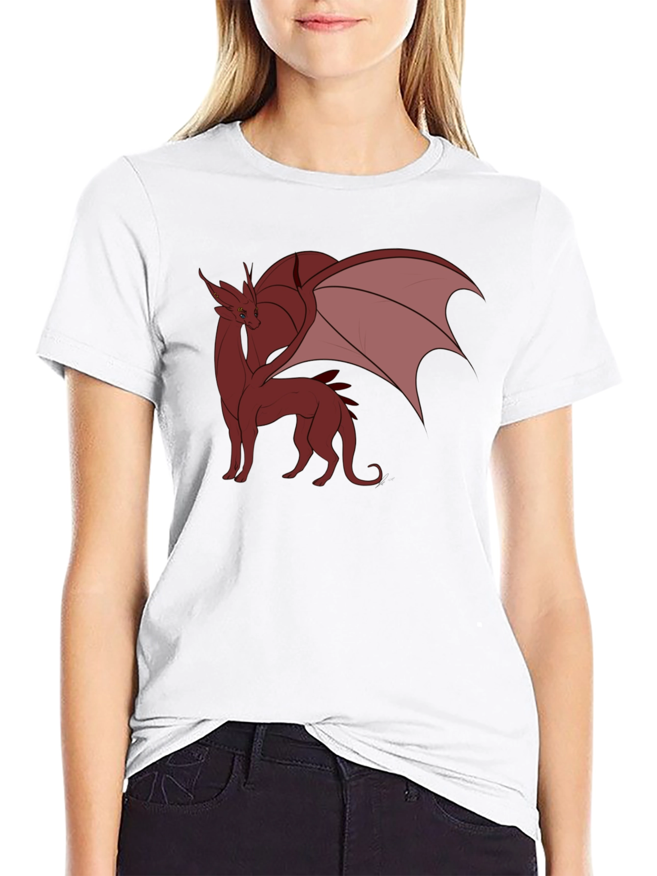 Dragon Graphic Tee - Black Cotton Blend