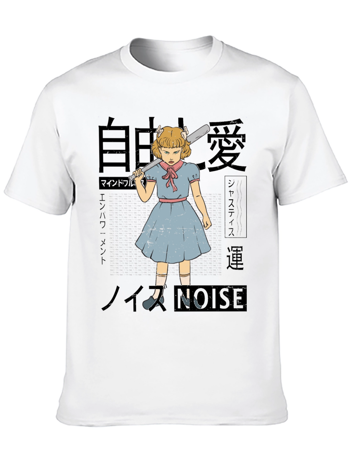 Noise T-Shirt - Grumpy Girl with Baseball Bat