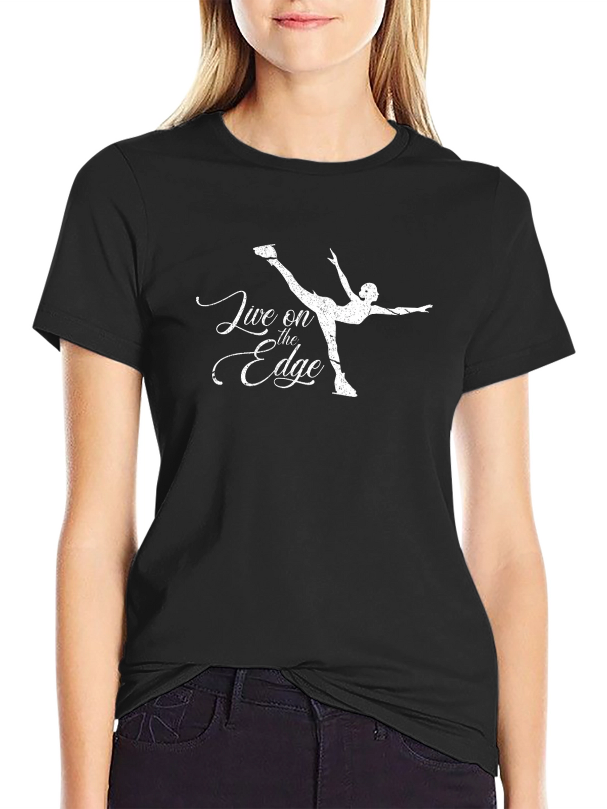 Live on the Edge Figure Skating T-Shirt