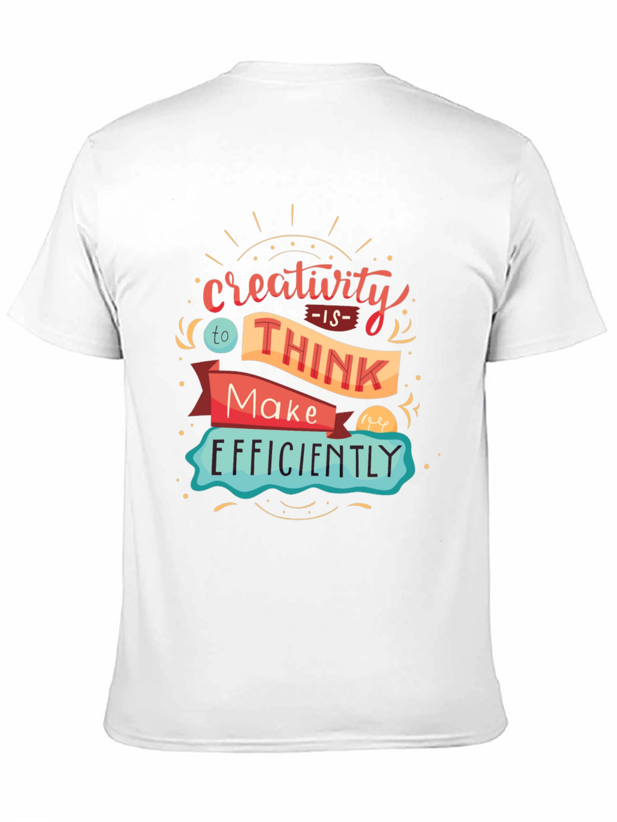 Creativity Quote Graphic Print Black T-Shirt