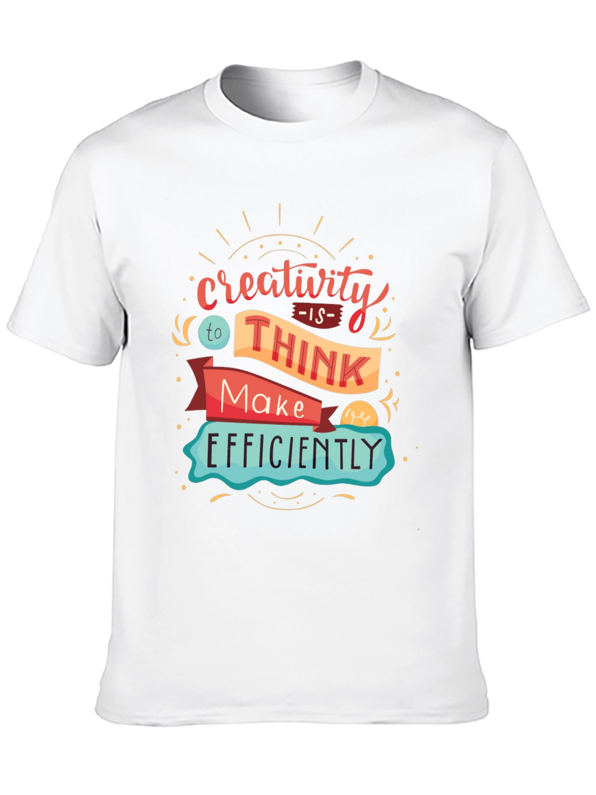 Creativity Quote Graphic Print Black T-Shirt