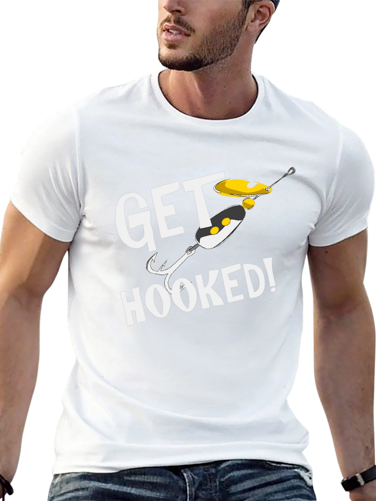 Get Hooked Fishing T-Shirt - Angler Gift