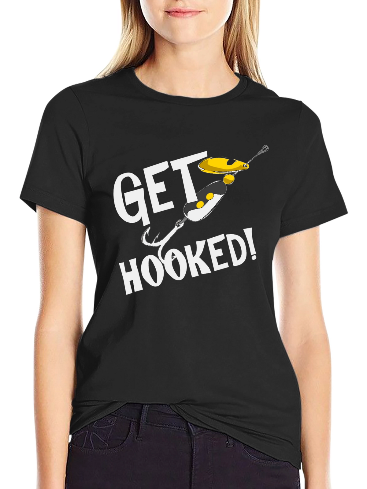 Get Hooked Fishing T-Shirt - Angler Gift