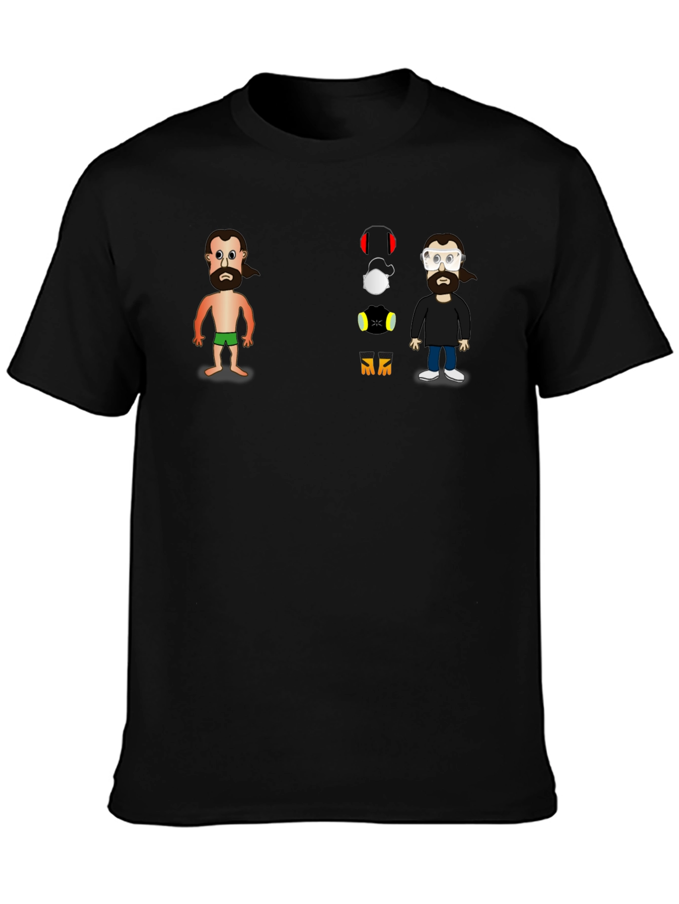Cartoon Character Black T-Shirt