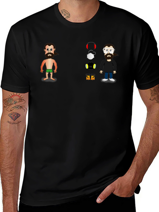 Cartoon Character Black T-Shirt