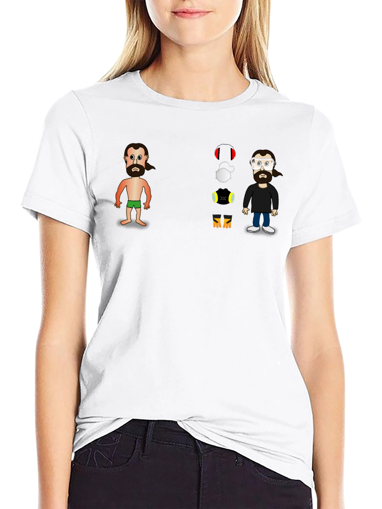 Cartoon Character Black T-Shirt