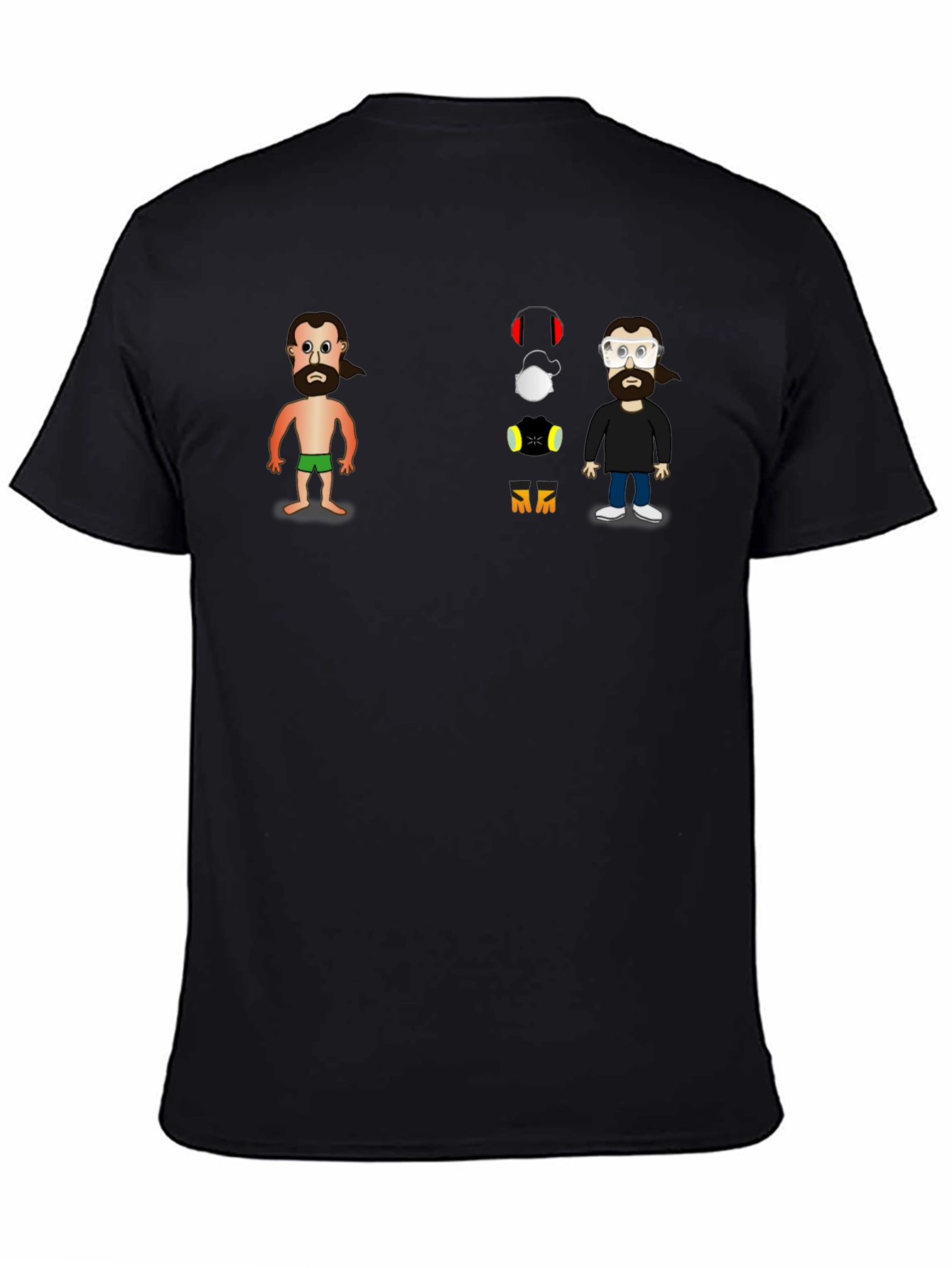Cartoon Character Black T-Shirt