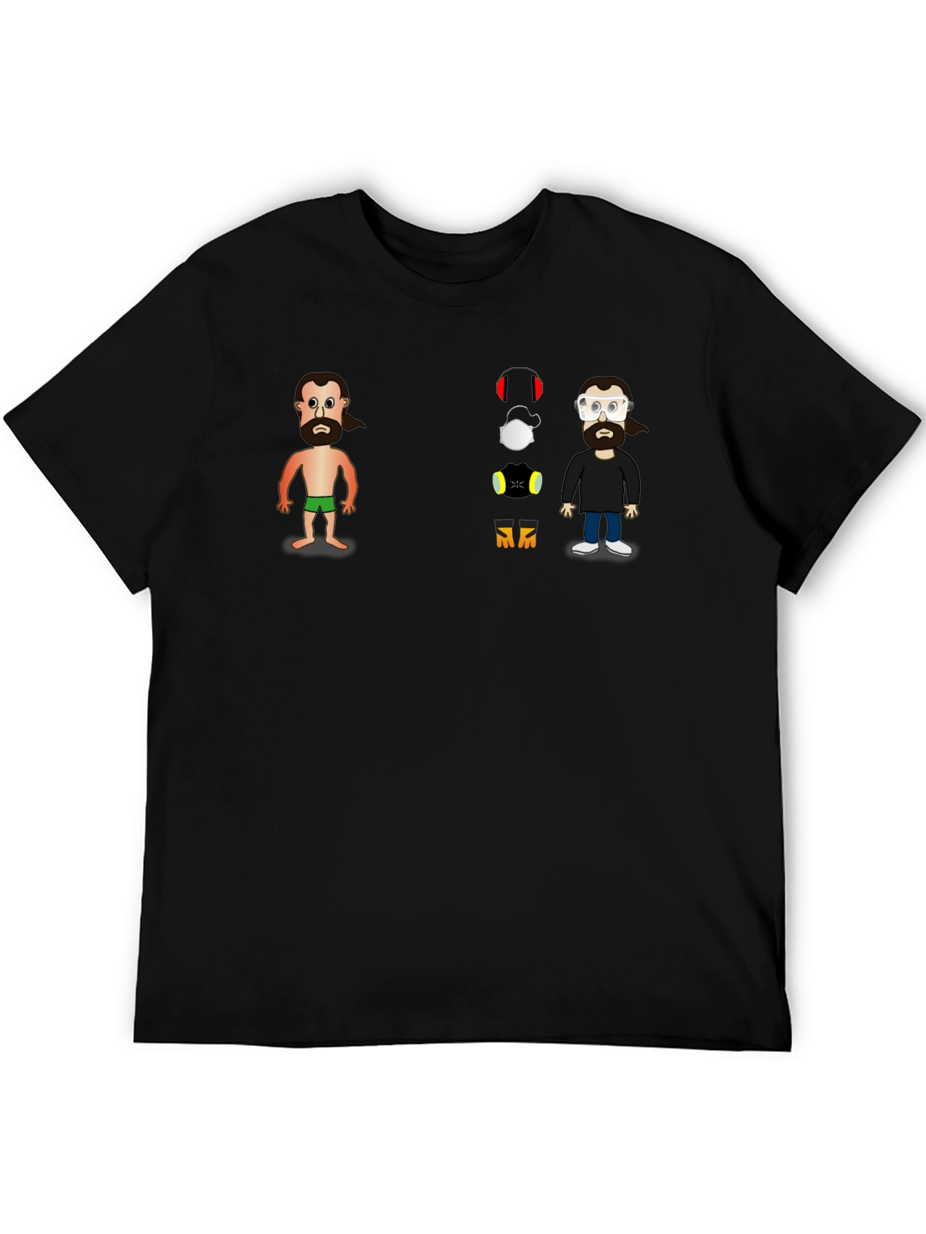 Cartoon Character Black T-Shirt