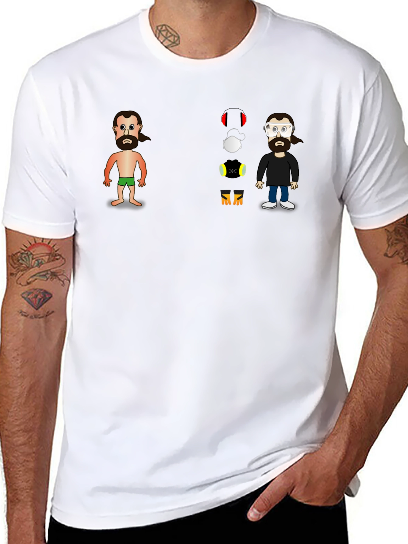 Cartoon Character Black T-Shirt