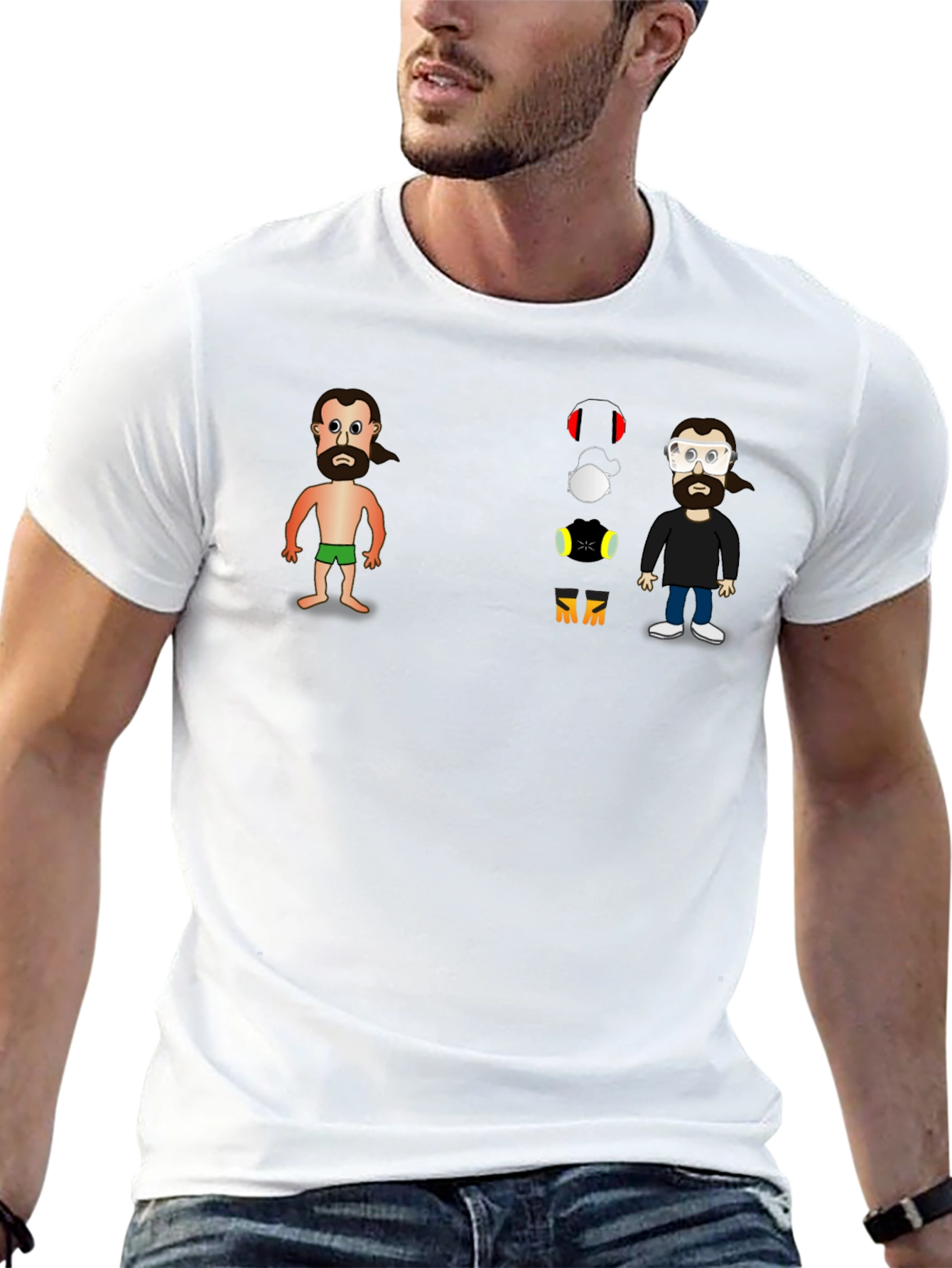 Cartoon Character Black T-Shirt