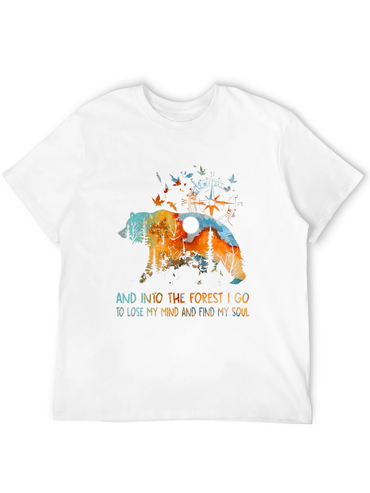 Forest Bear Graphic Tee - Nature Lover Shirt