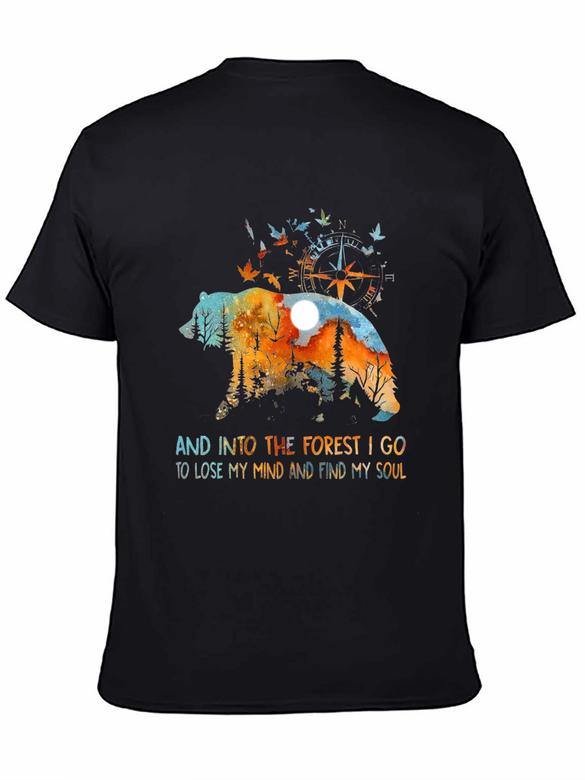 Forest Bear Graphic Tee - Nature Lover Shirt