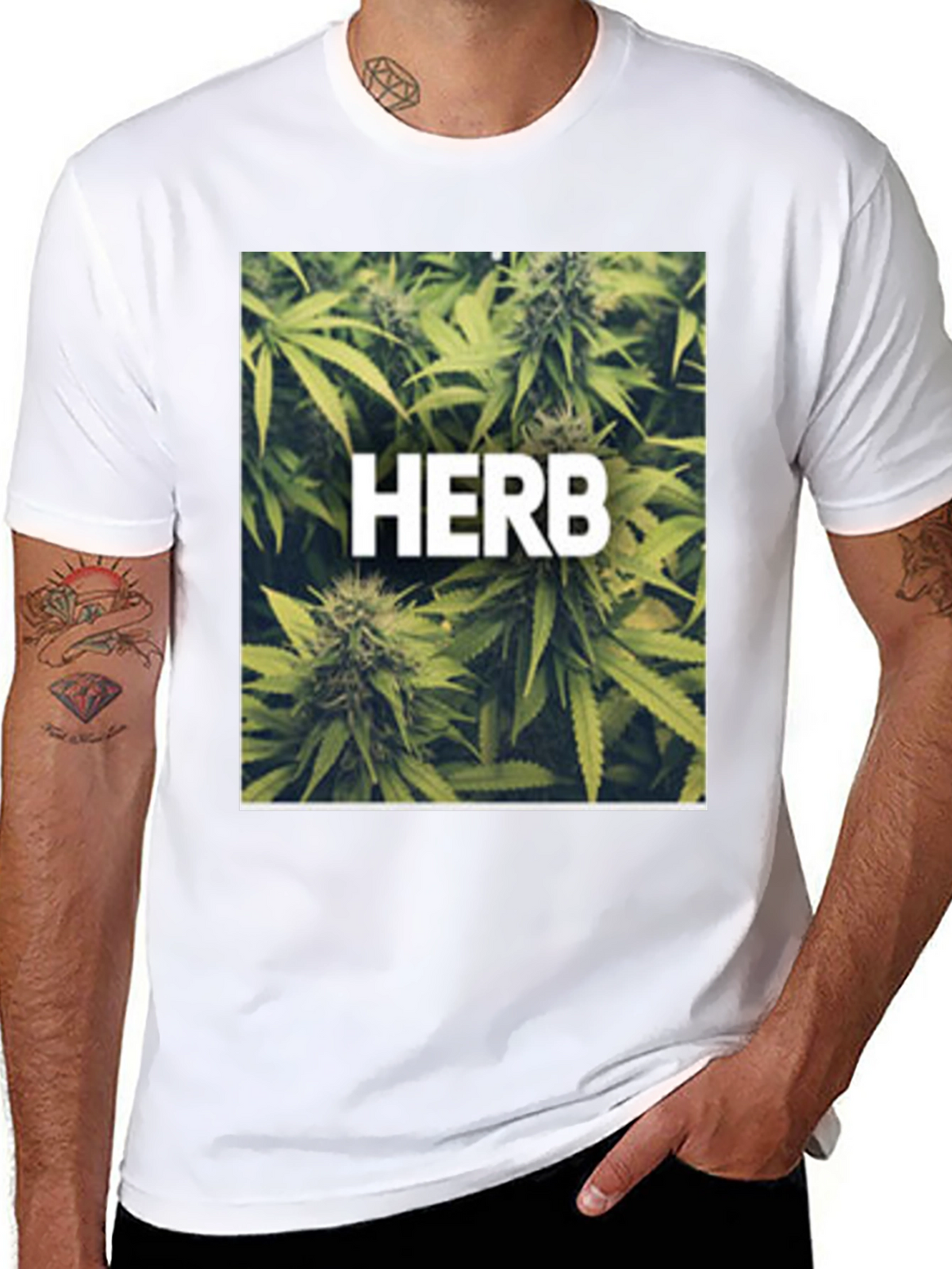 Herb Graphic Black T-Shirt
