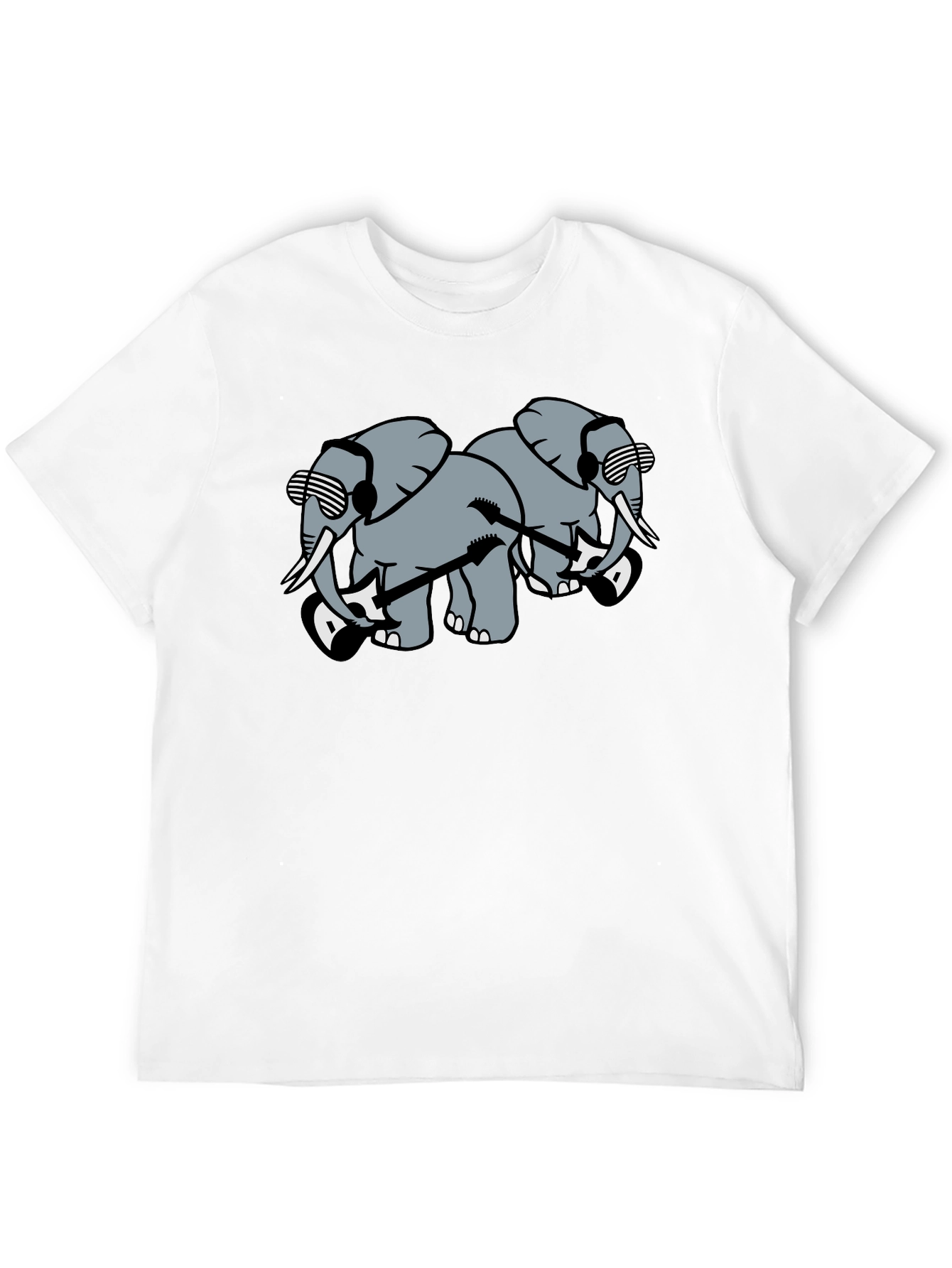 Cool Elephant Band T-Shirt - Black