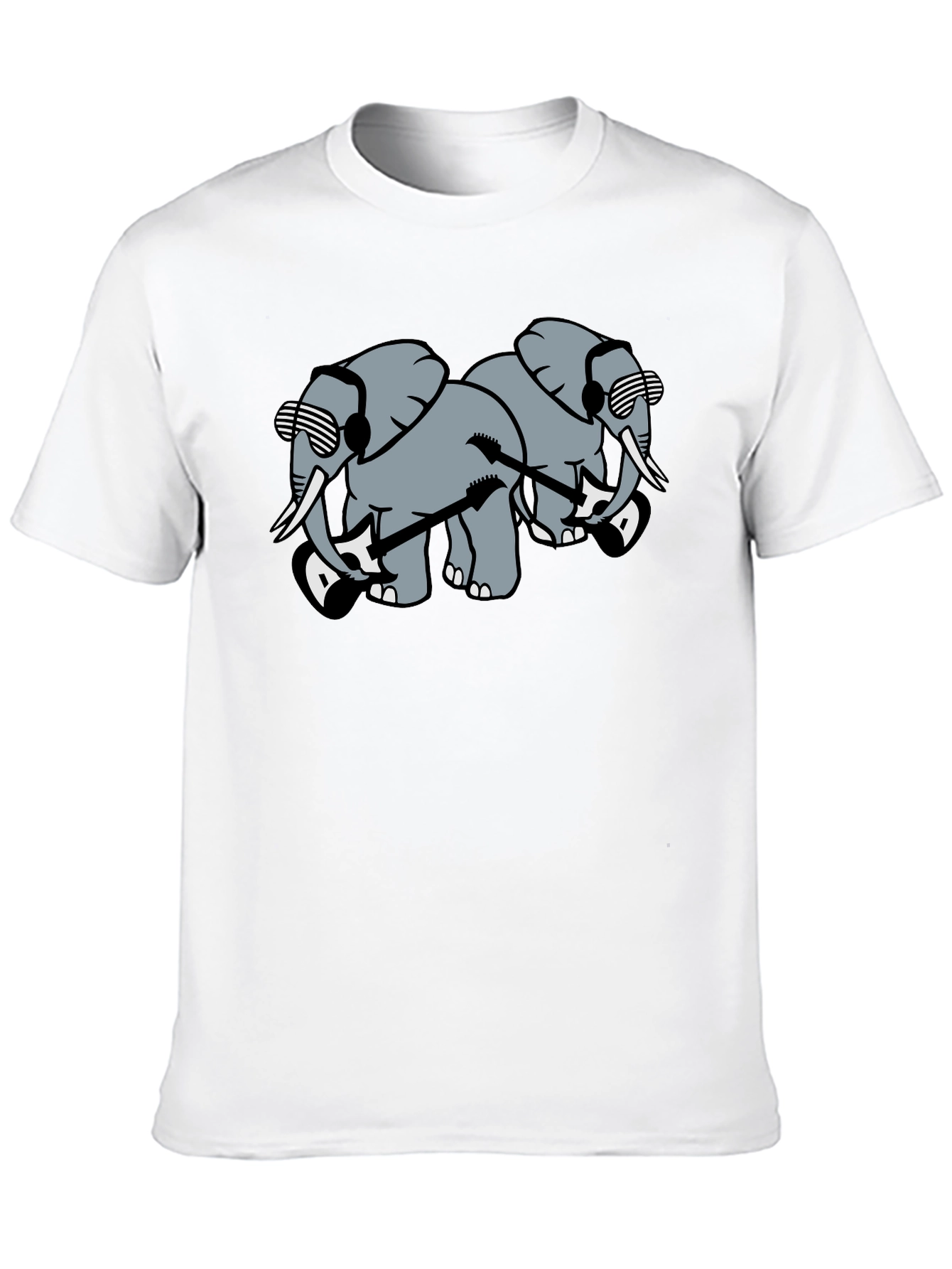 Cool Elephant Band T-Shirt - Black