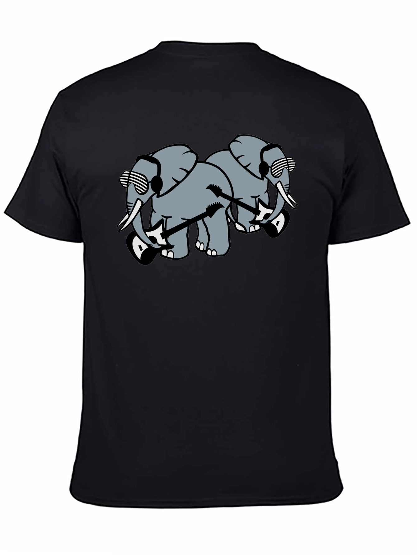 Cool Elephant Band T-Shirt - Black