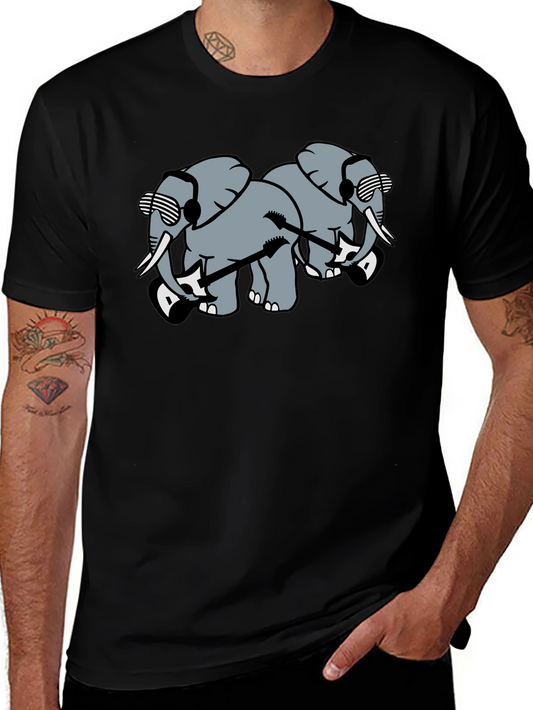 Cool Elephant Band T-Shirt - Black