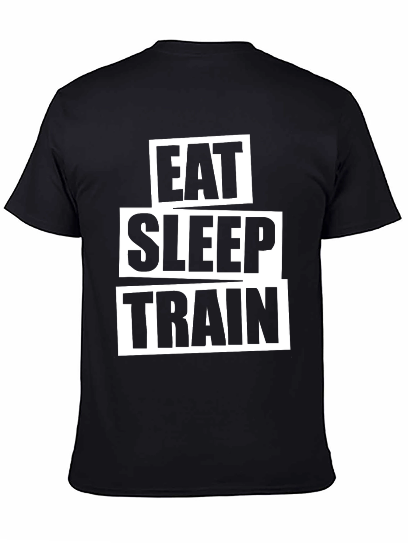 Eat Sleep Train Black Graphic T-Shirt