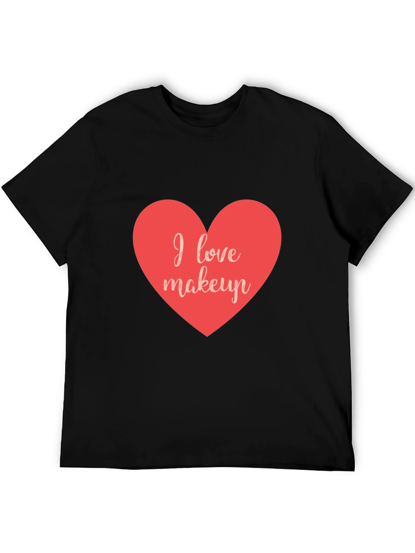 I Love Makeup Heart T-Shirt - Stylish Casual Wear