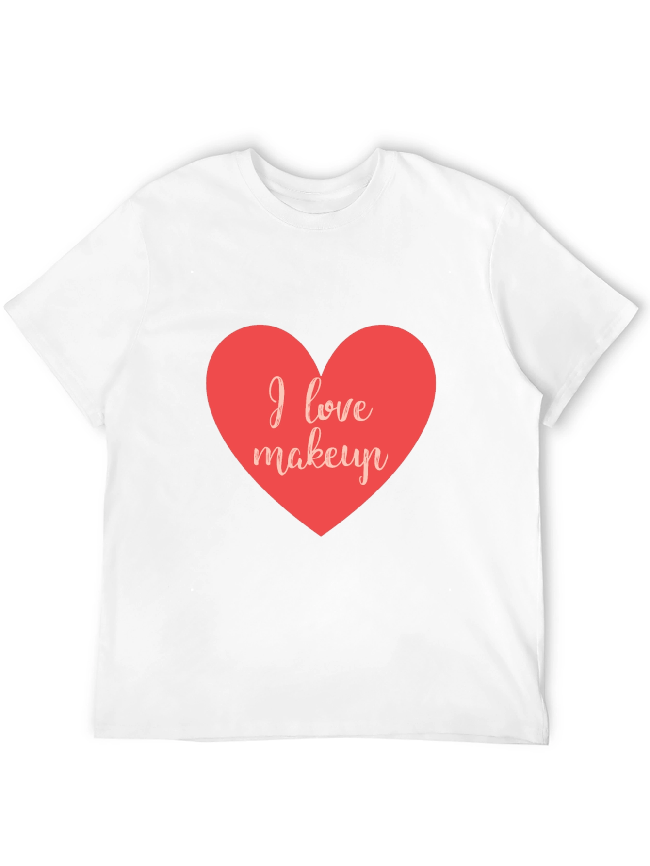 I Love Makeup Heart T-Shirt - Stylish Casual Wear