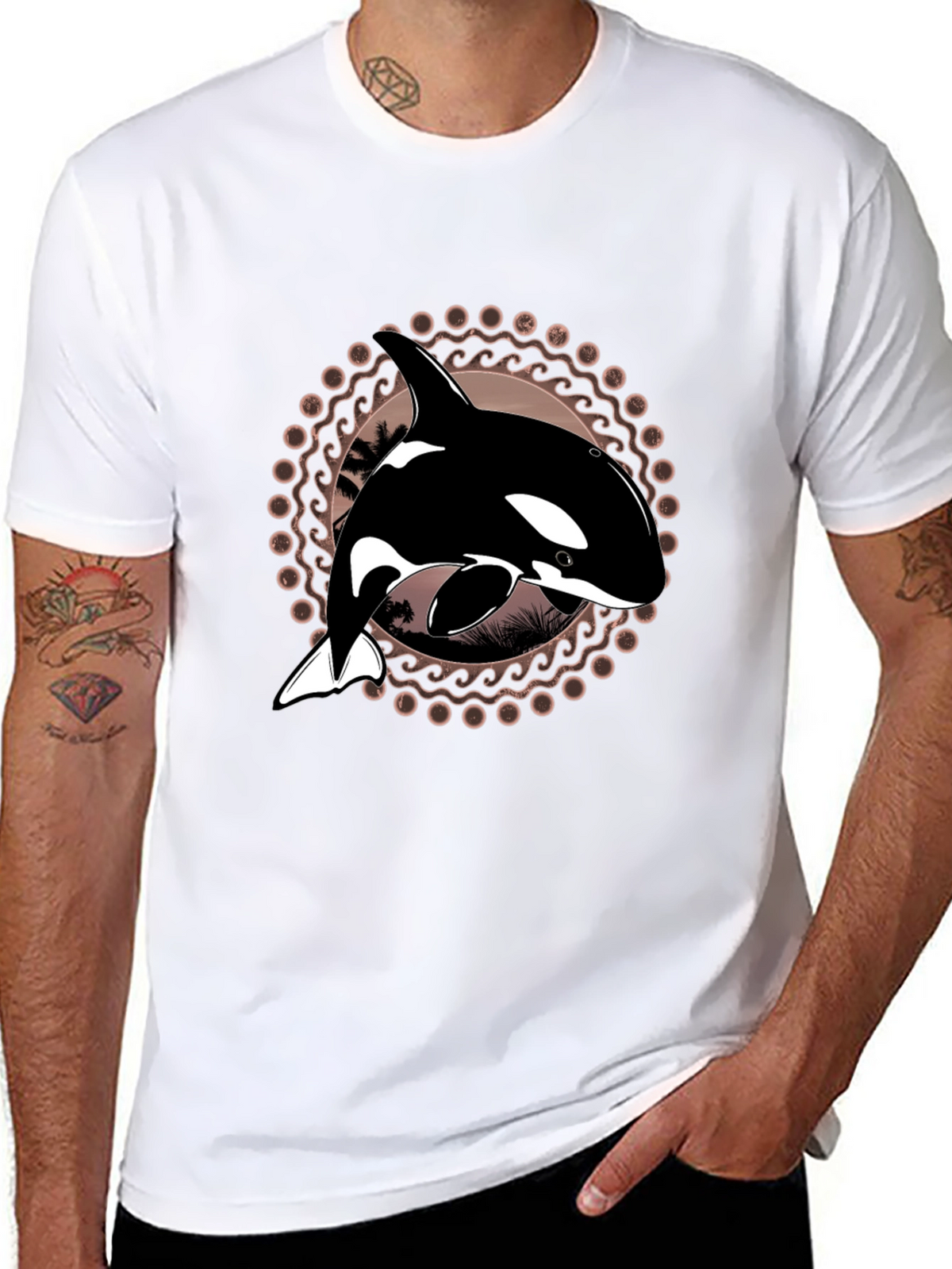 Orca Graphic Tee - Circular Design