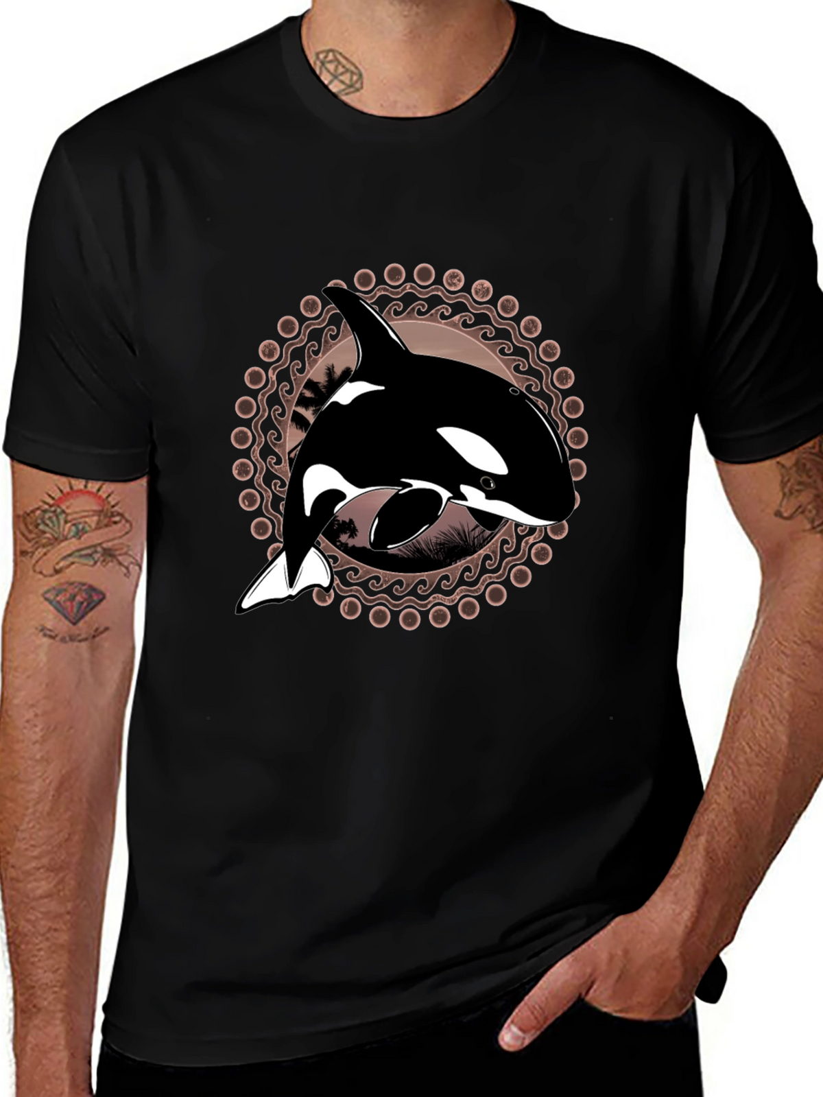 Orca Graphic Tee - Circular Design