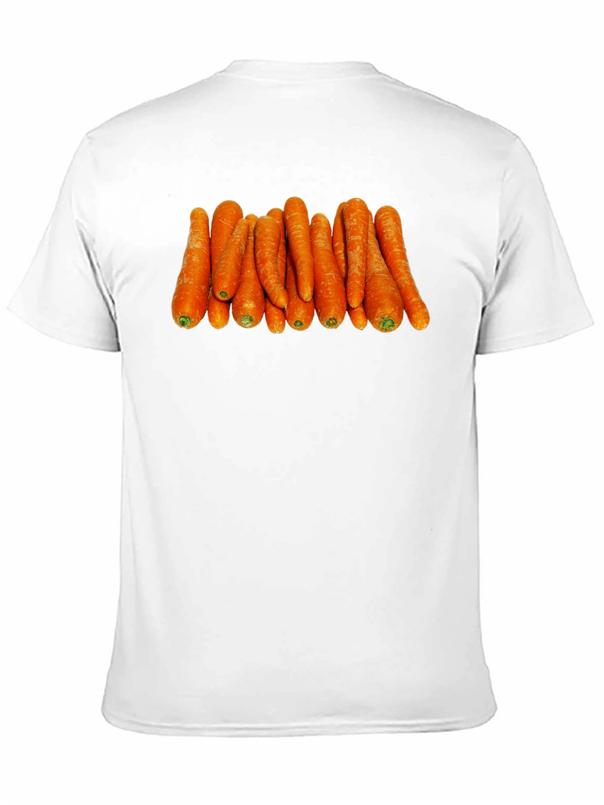 Funny Carrot Pattern Black T-Shirt