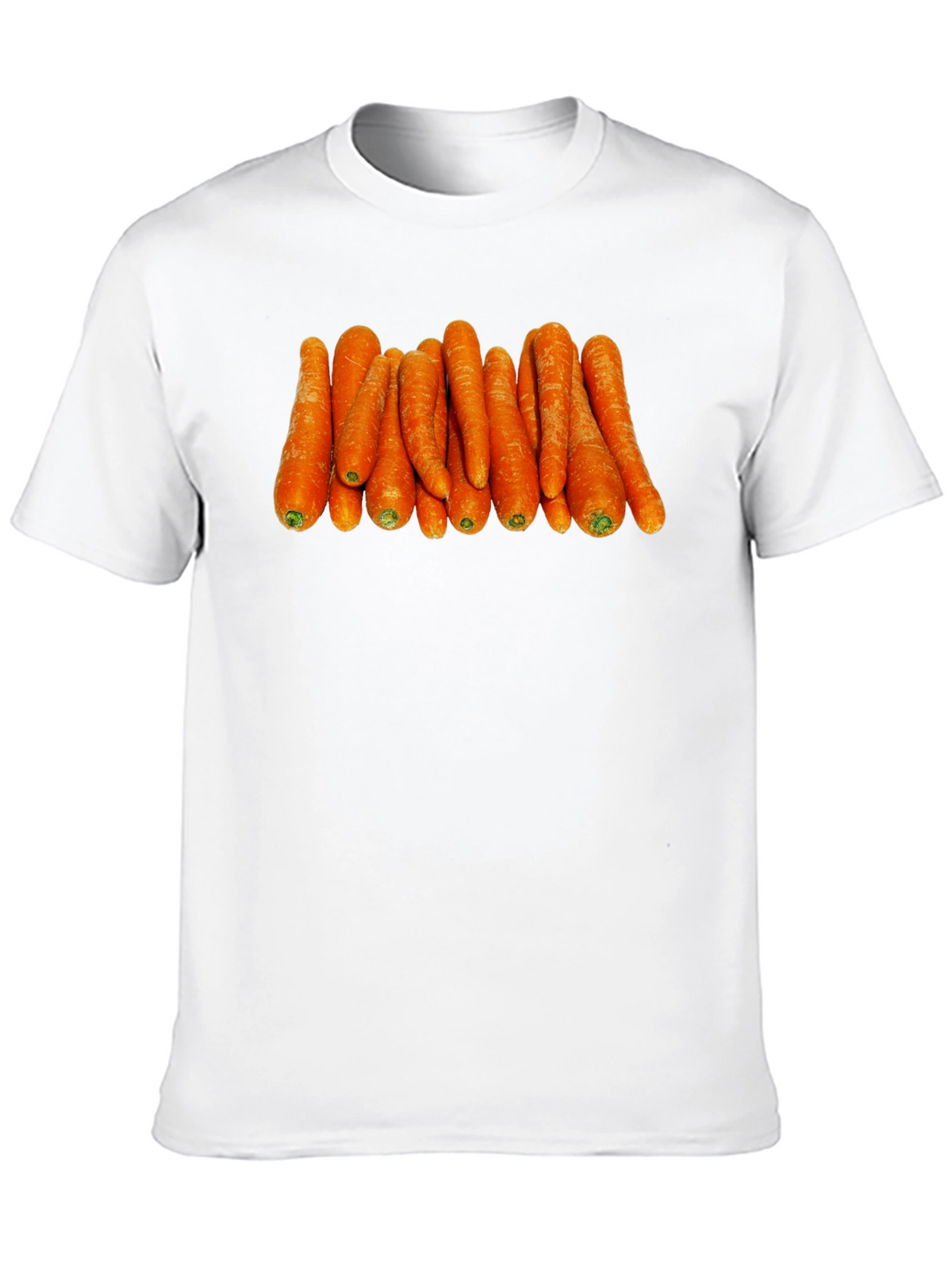 Funny Carrot Pattern Black T-Shirt