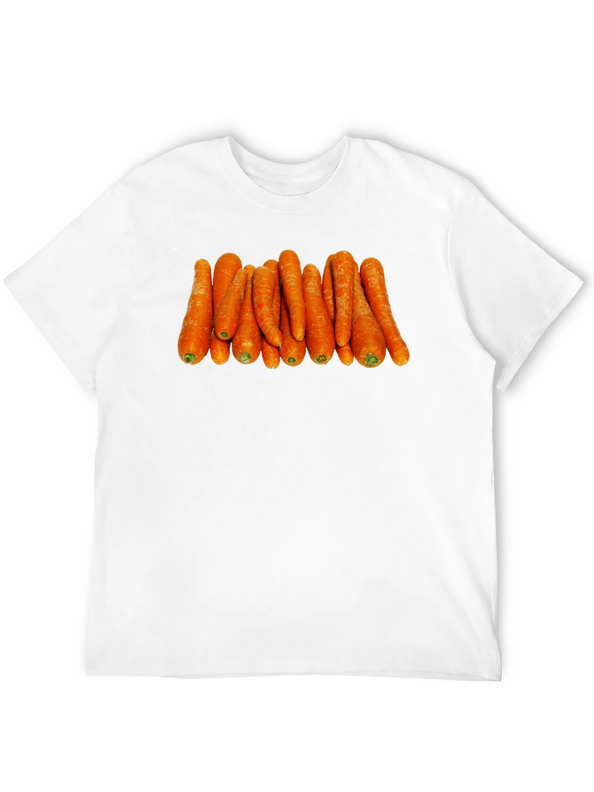Funny Carrot Pattern Black T-Shirt