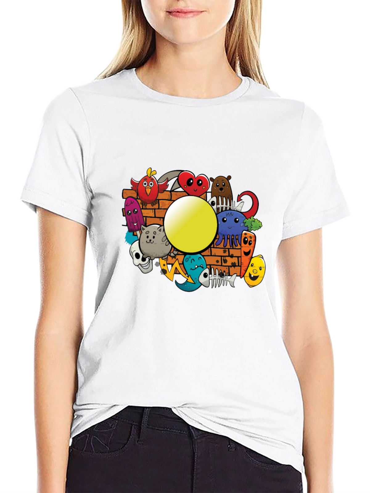 Cartoon Doodle Graphic Tee