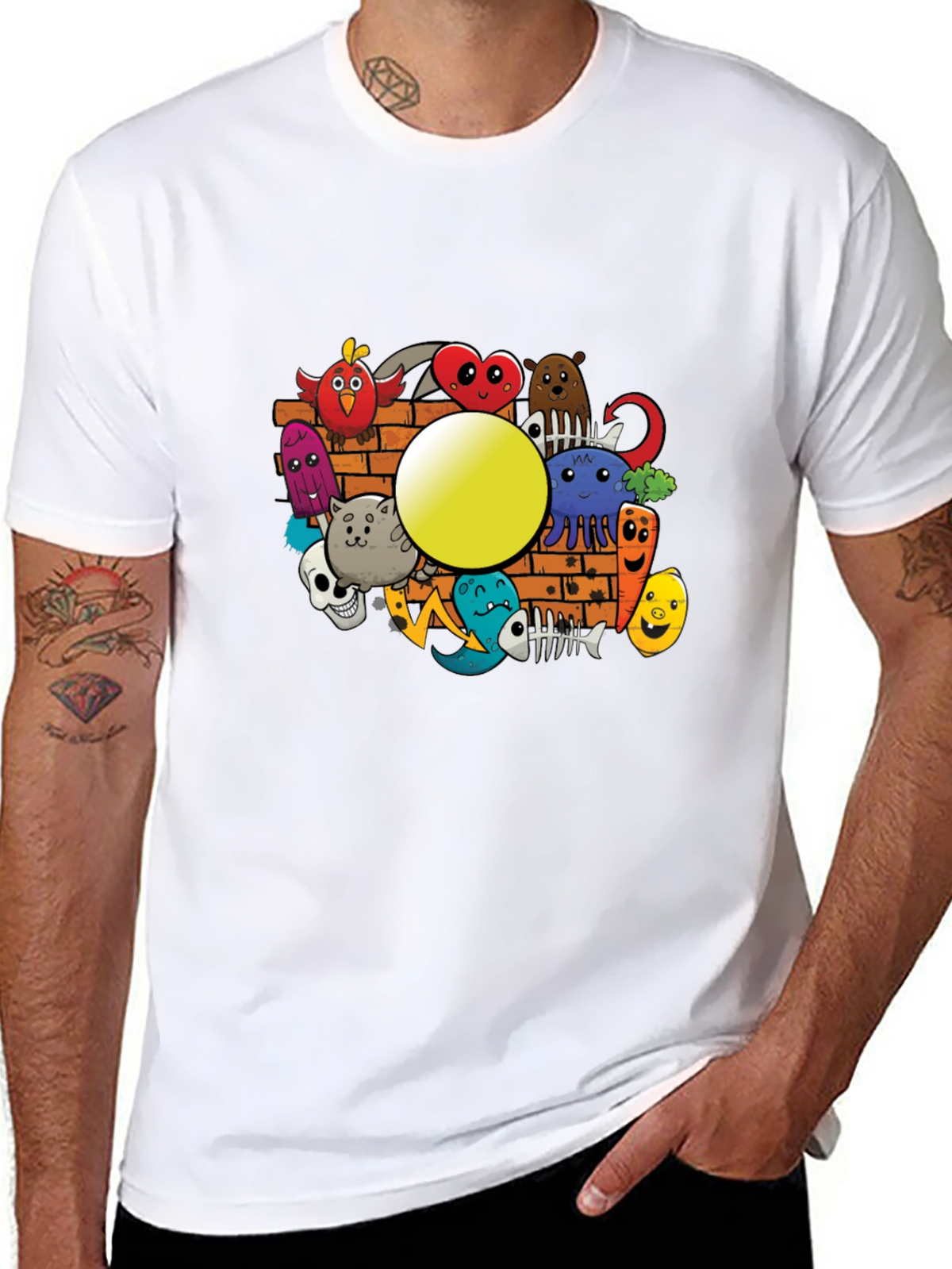 Cartoon Doodle Graphic Tee