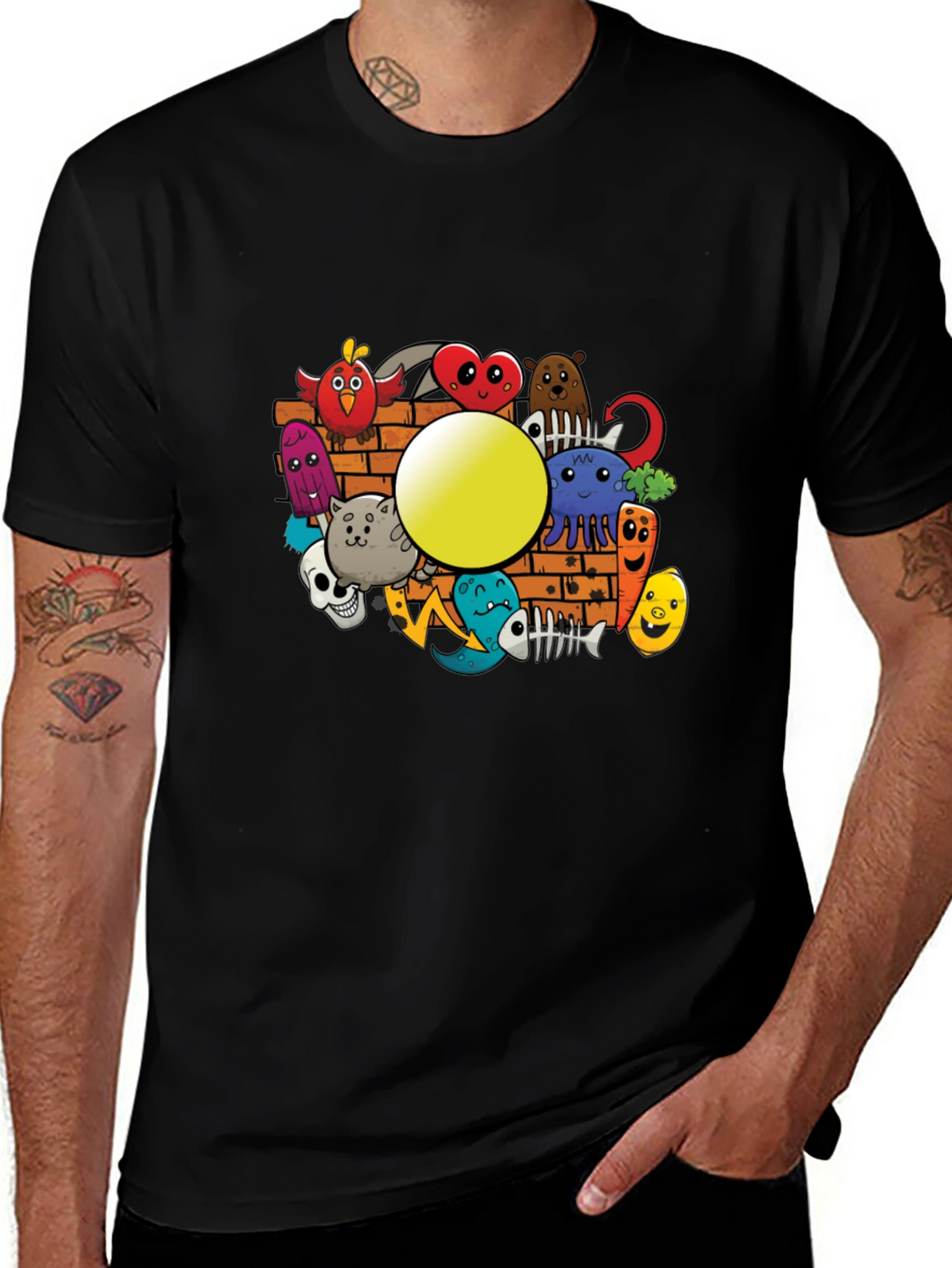 Cartoon Doodle Graphic Tee