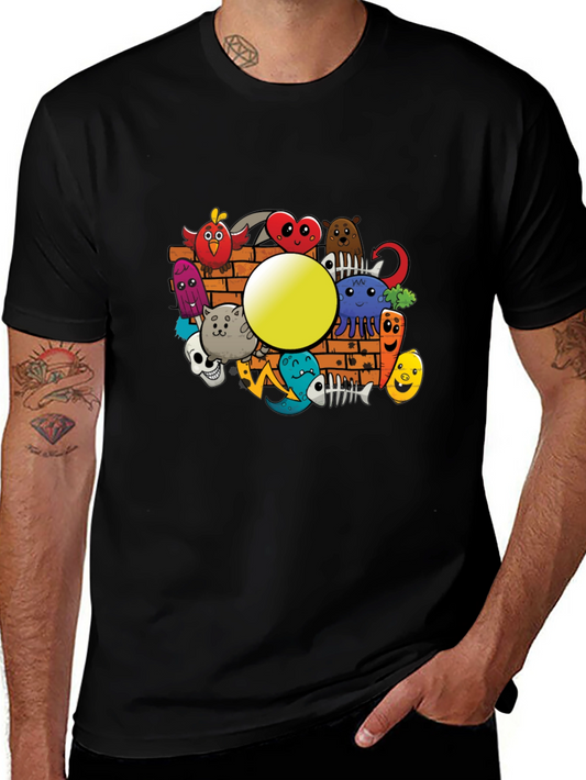 Cartoon Doodle Graphic Tee