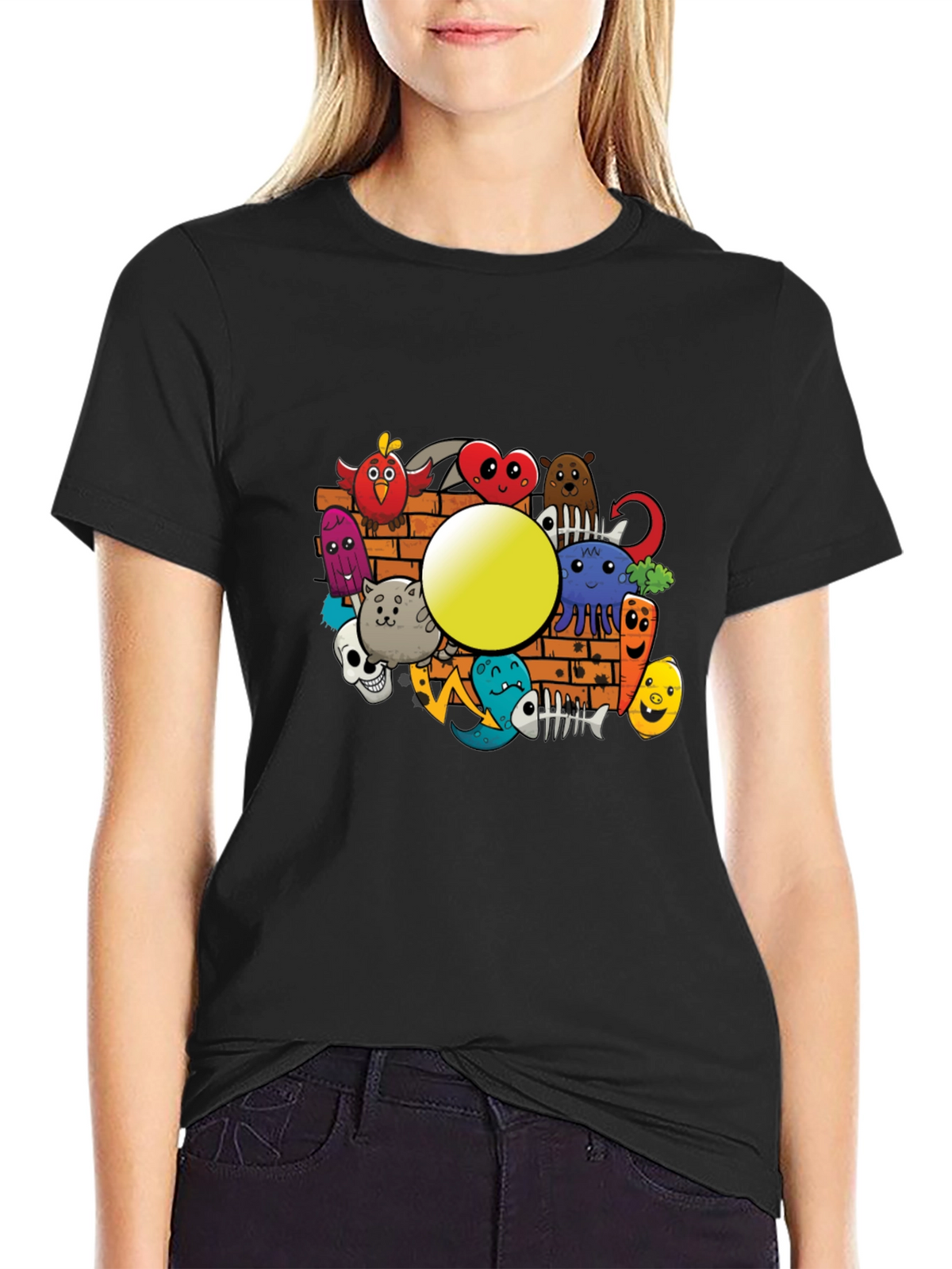 Cartoon Doodle Graphic Tee