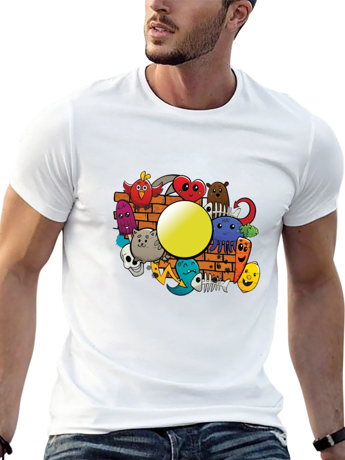 Cartoon Doodle Graphic Tee