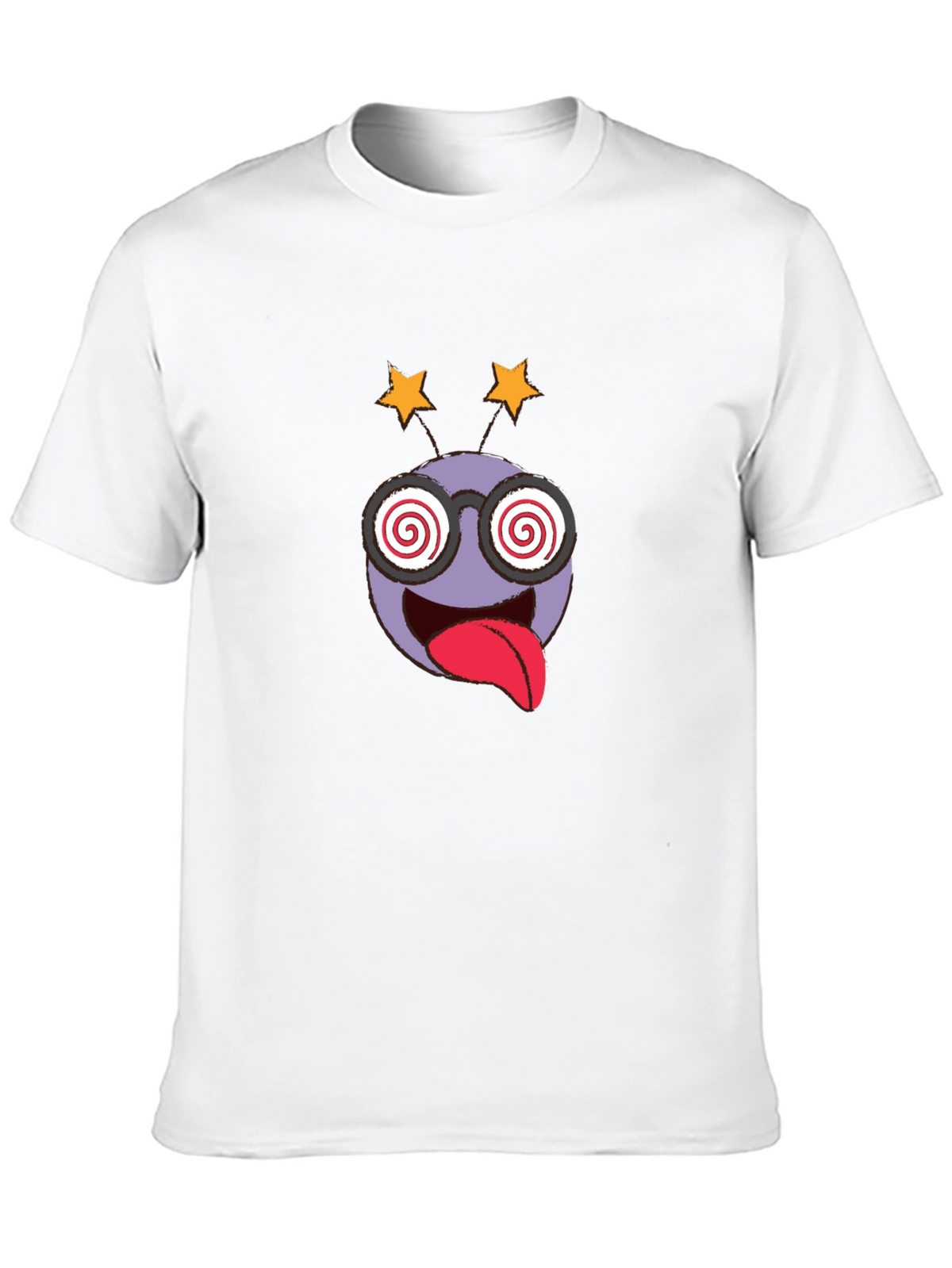 Crazy Emoji Graphic Tee - Black