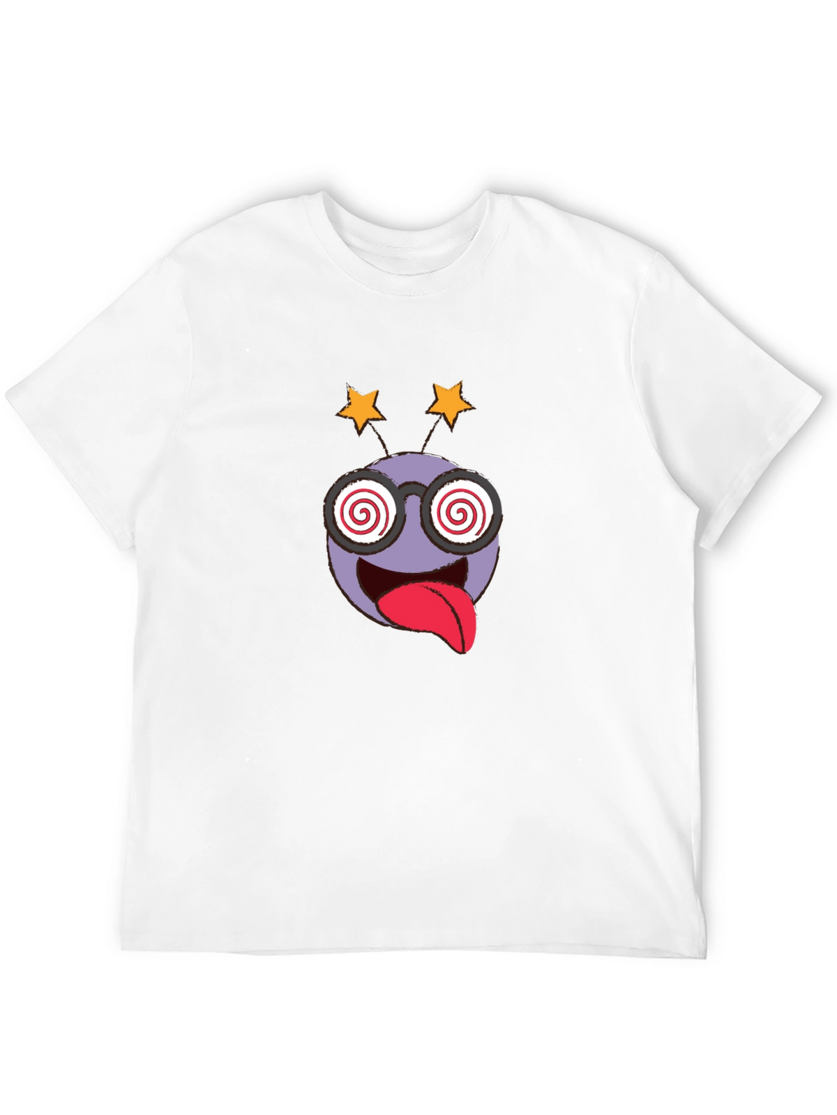 Crazy Emoji Graphic Tee - Black