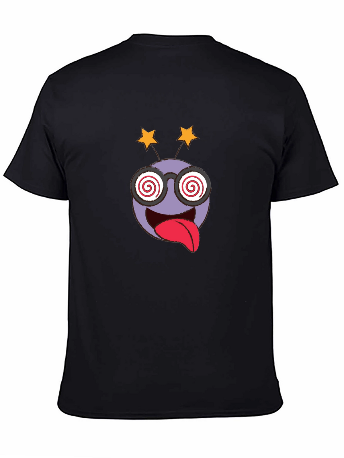 Crazy Emoji Graphic Tee - Black