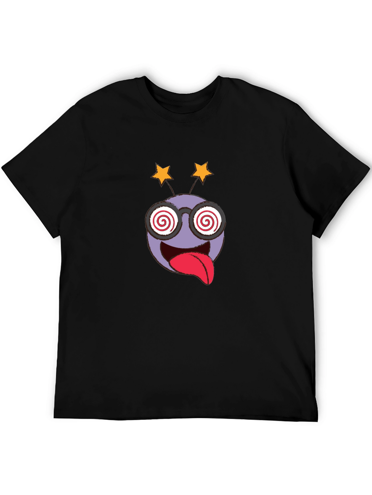 Crazy Emoji Graphic Tee - Black