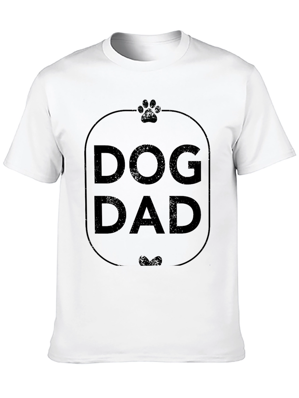 Dog Dad Graphic Tee - Black Cotton T-Shirt