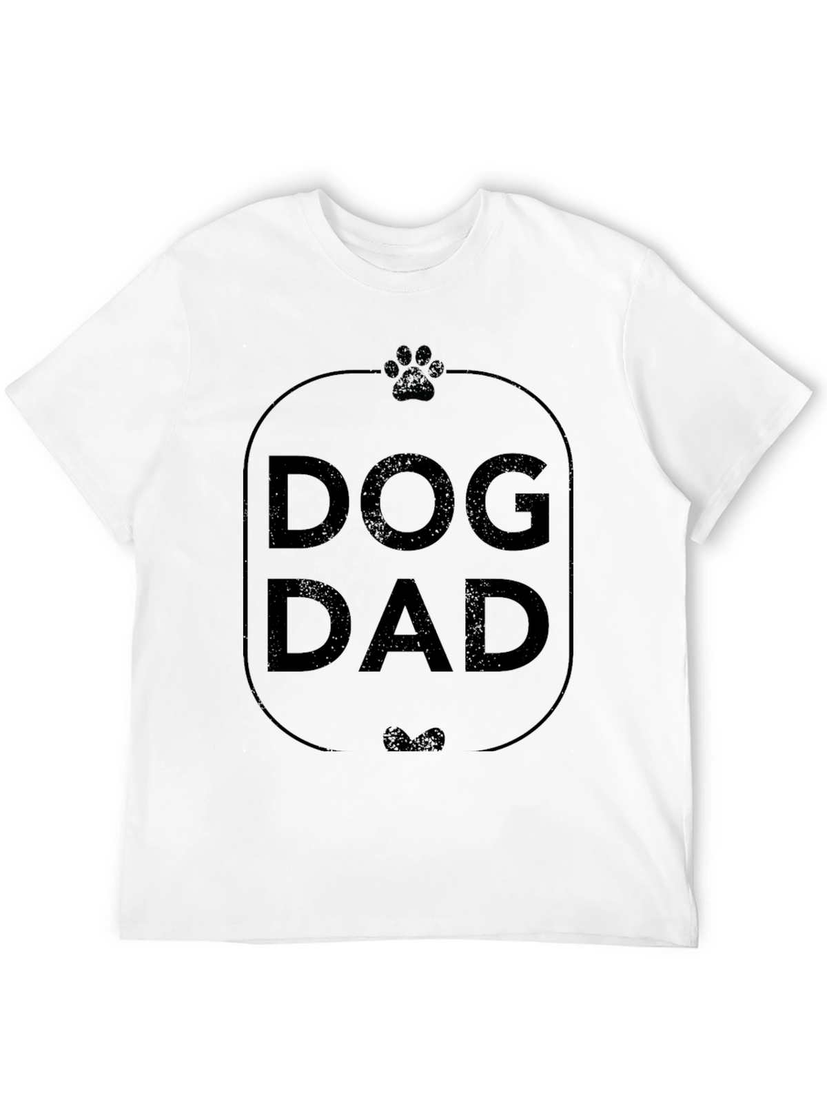 Dog Dad Graphic Tee - Black Cotton T-Shirt