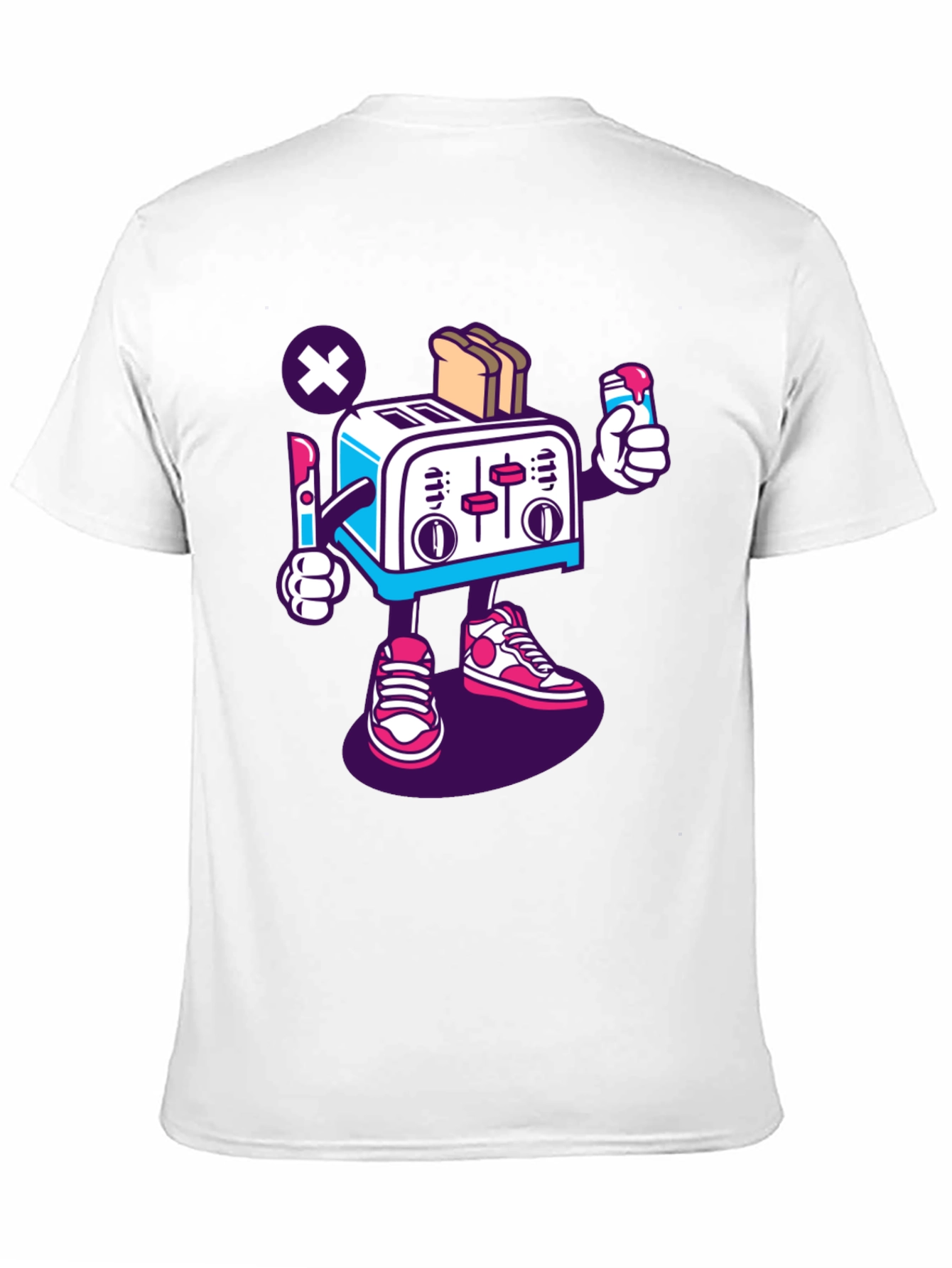 Toaster Character Black Graphic T-Shirt
