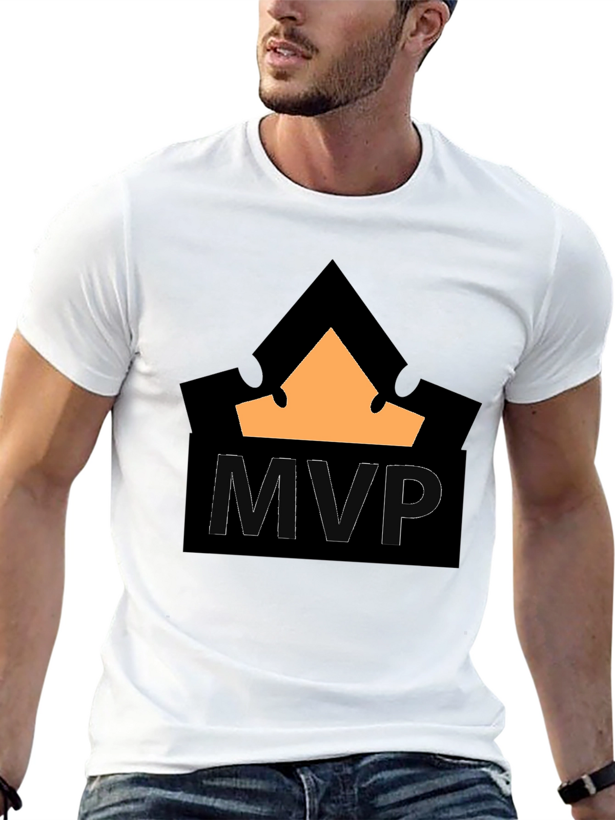 MVP Crown T-Shirt - Black Cotton Blend