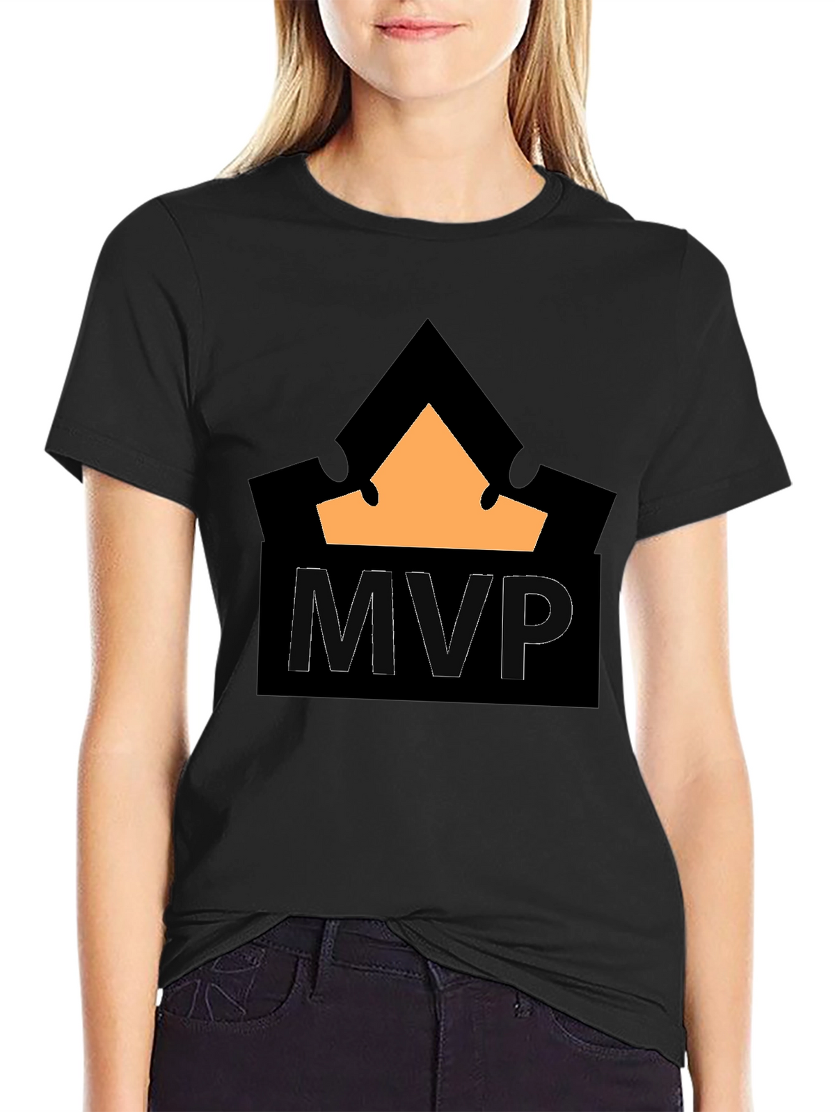 MVP Crown T-Shirt - Black Cotton Blend
