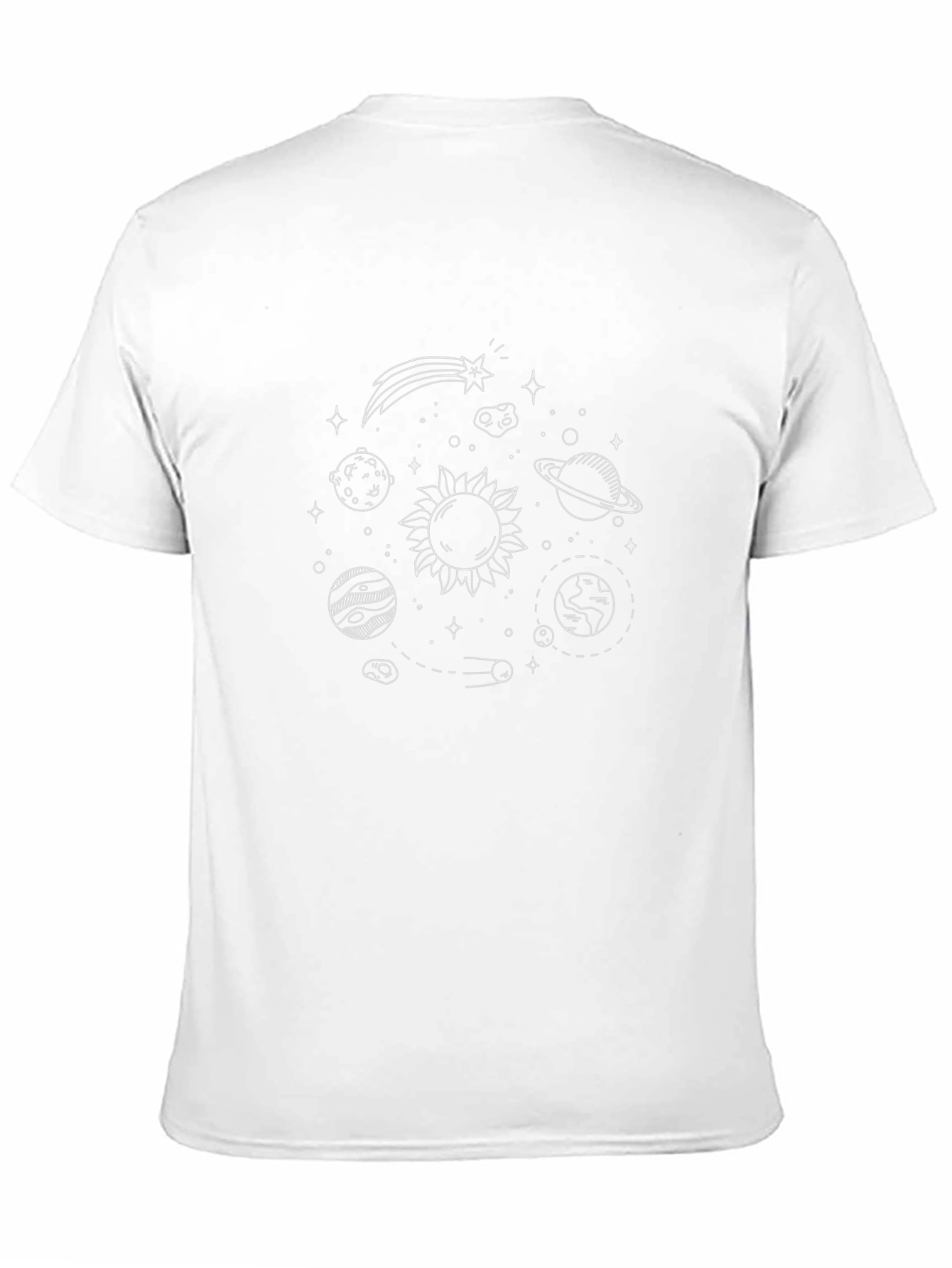 Cosmic Sketch Tee: Solar System Graphic T-Shirt
