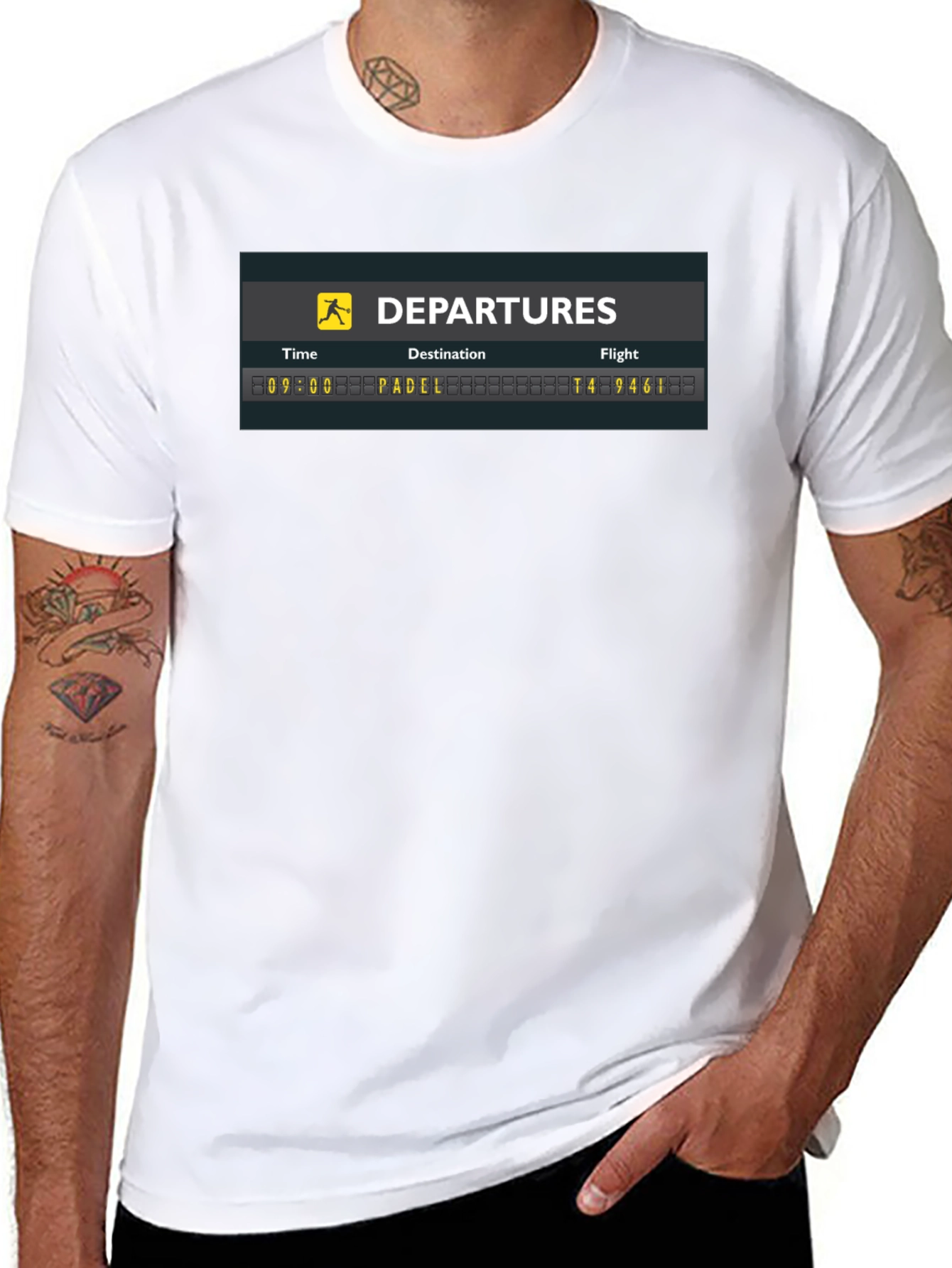 Departures Padel T-Shirt - Unique Graphic Tee