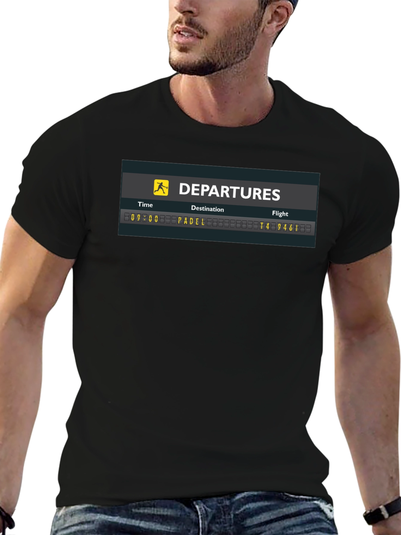 Departures Padel T-Shirt - Unique Graphic Tee
