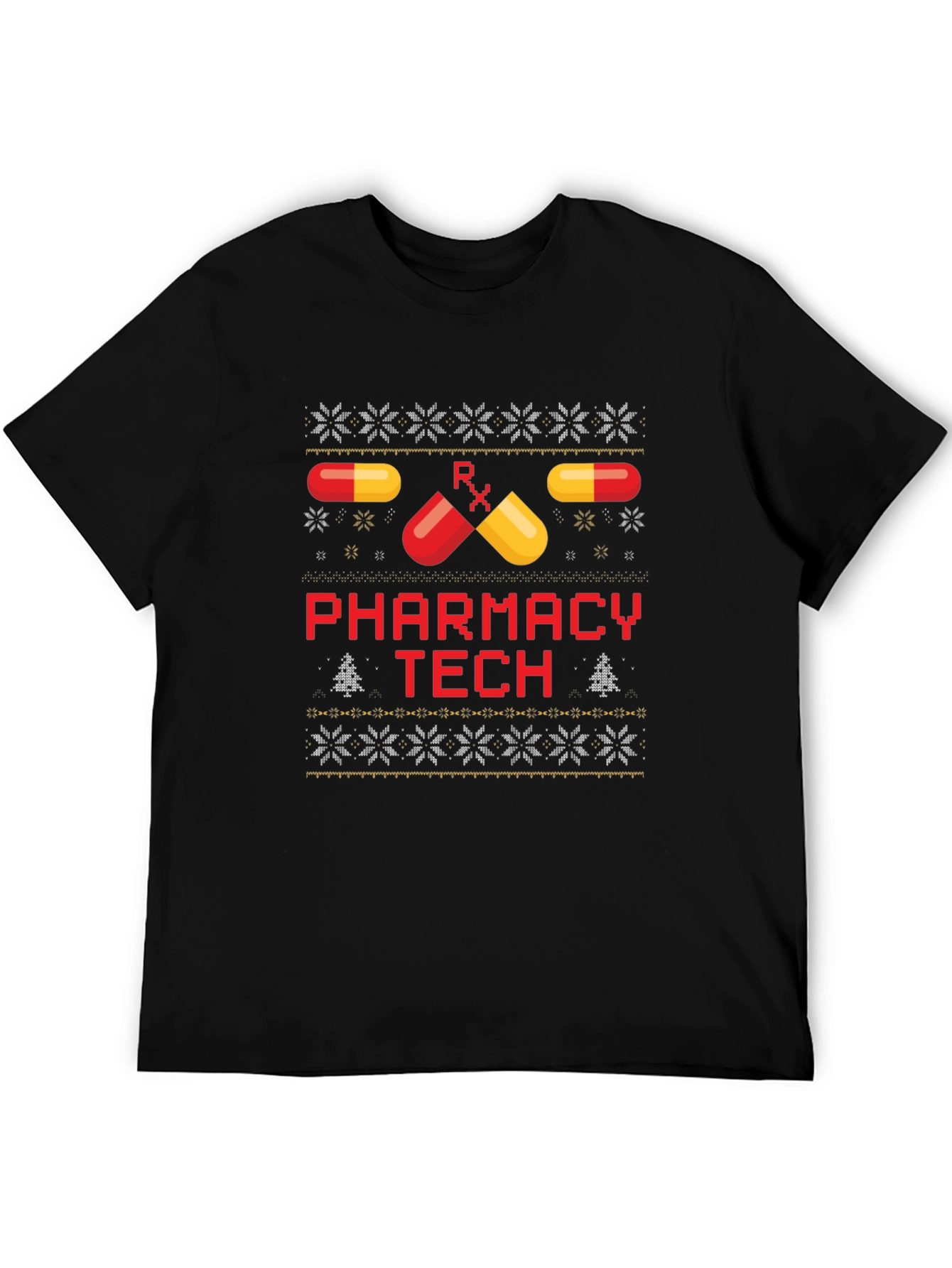 Pharmacy Tech Ugly Christmas Sweater T-Shirt
