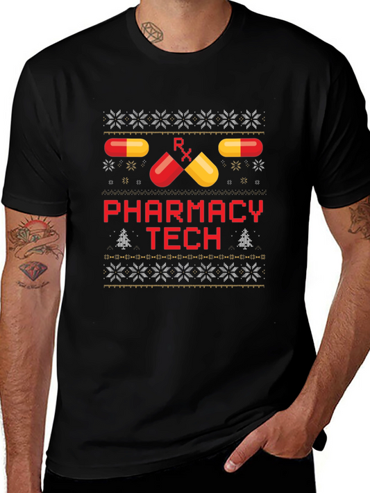 Pharmacy Tech Ugly Christmas Sweater T-Shirt